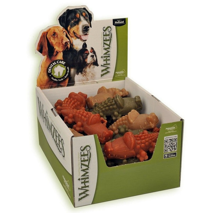 Whimzees Medium Alligator Dog Chew - Box of 75