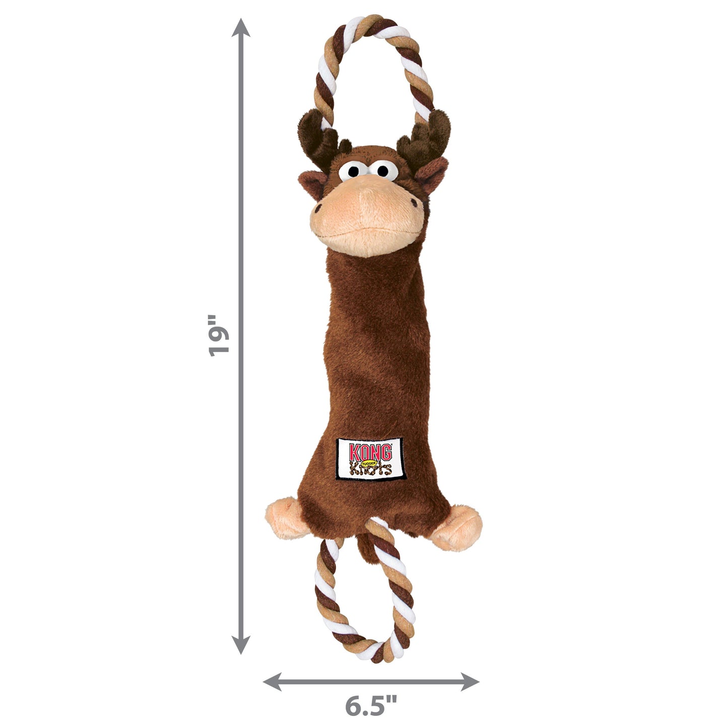 KONG ugger Knots Moose Dog Toy Medium/Large