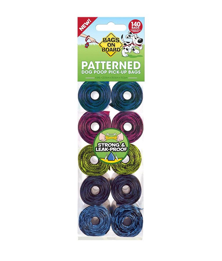 Bags on Board Patterned Dog Poop Pick-Up 140 Bags