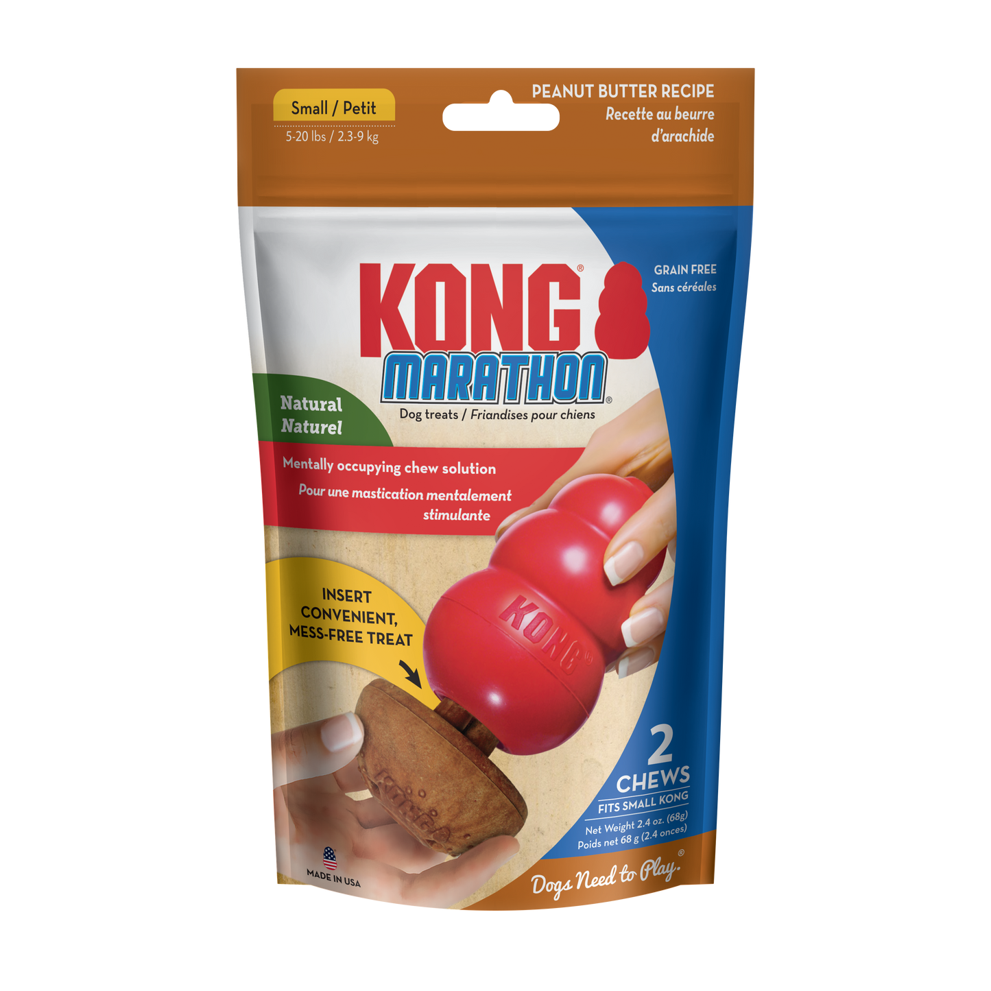 KONG Marathon 2pk Peanut Butter Dog Treats