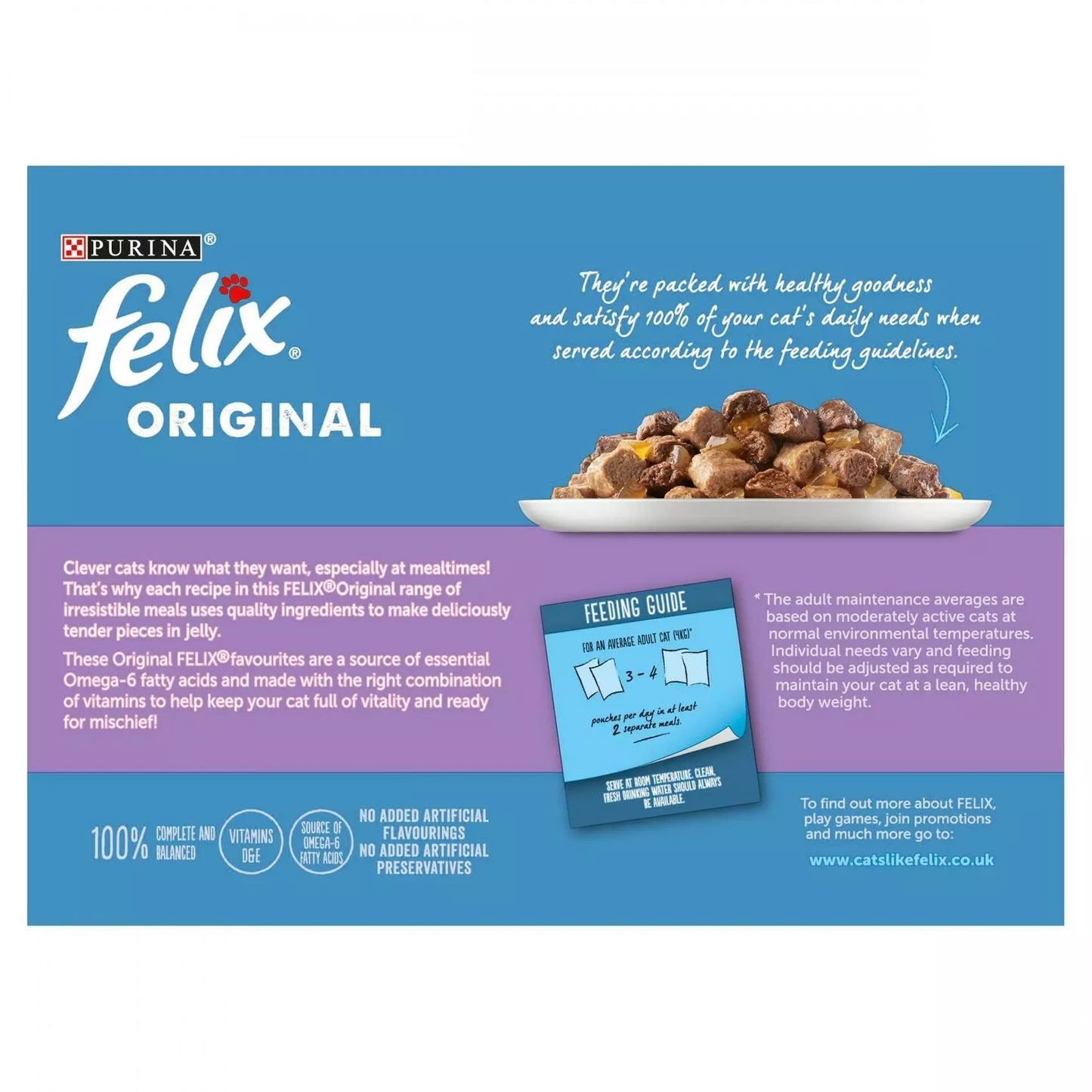 Felix Adult Original Mixed Selection in Jelly (Chicken, Tuna, Salmon, Beef) Wet Cat Food