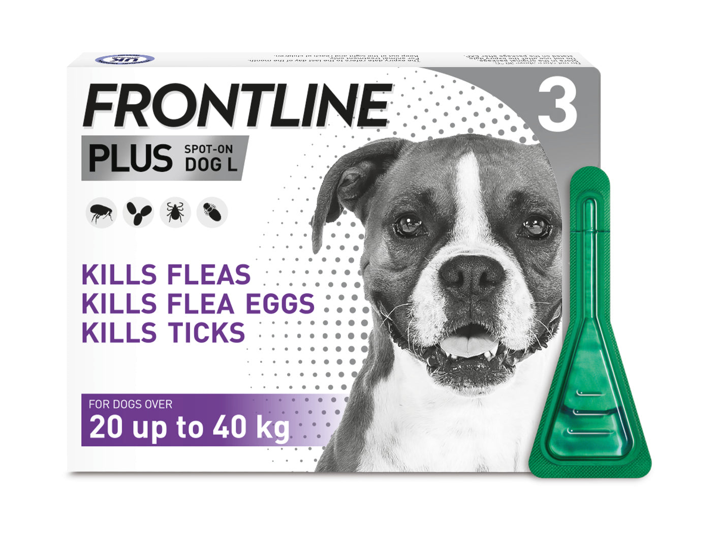 Frontline Plus Treatment Large Dog (20-40kg) - 3 pack