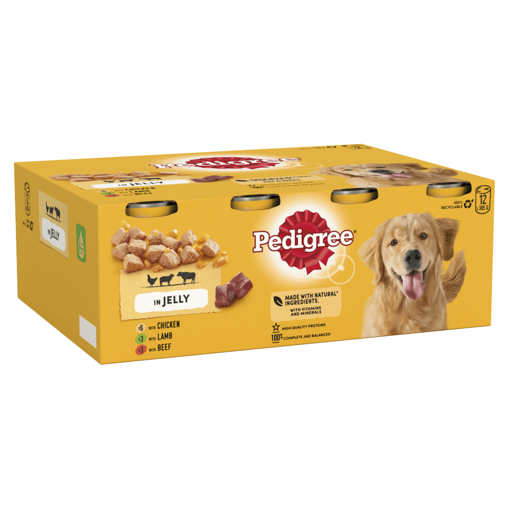 Pedigree Chunks in Jelly Mixed Selection Adult Wet Dog Food 12 x 385g