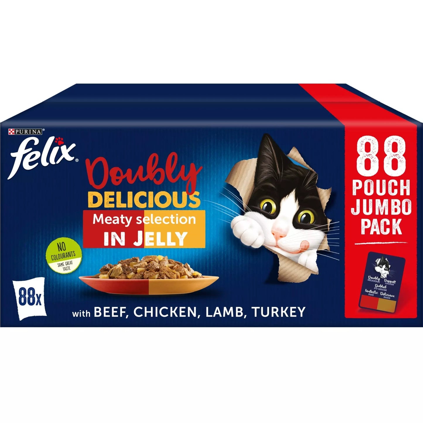 Felix As Good As It Looks Doubly Delicious Meat Wet Cat Food 88 x 100g