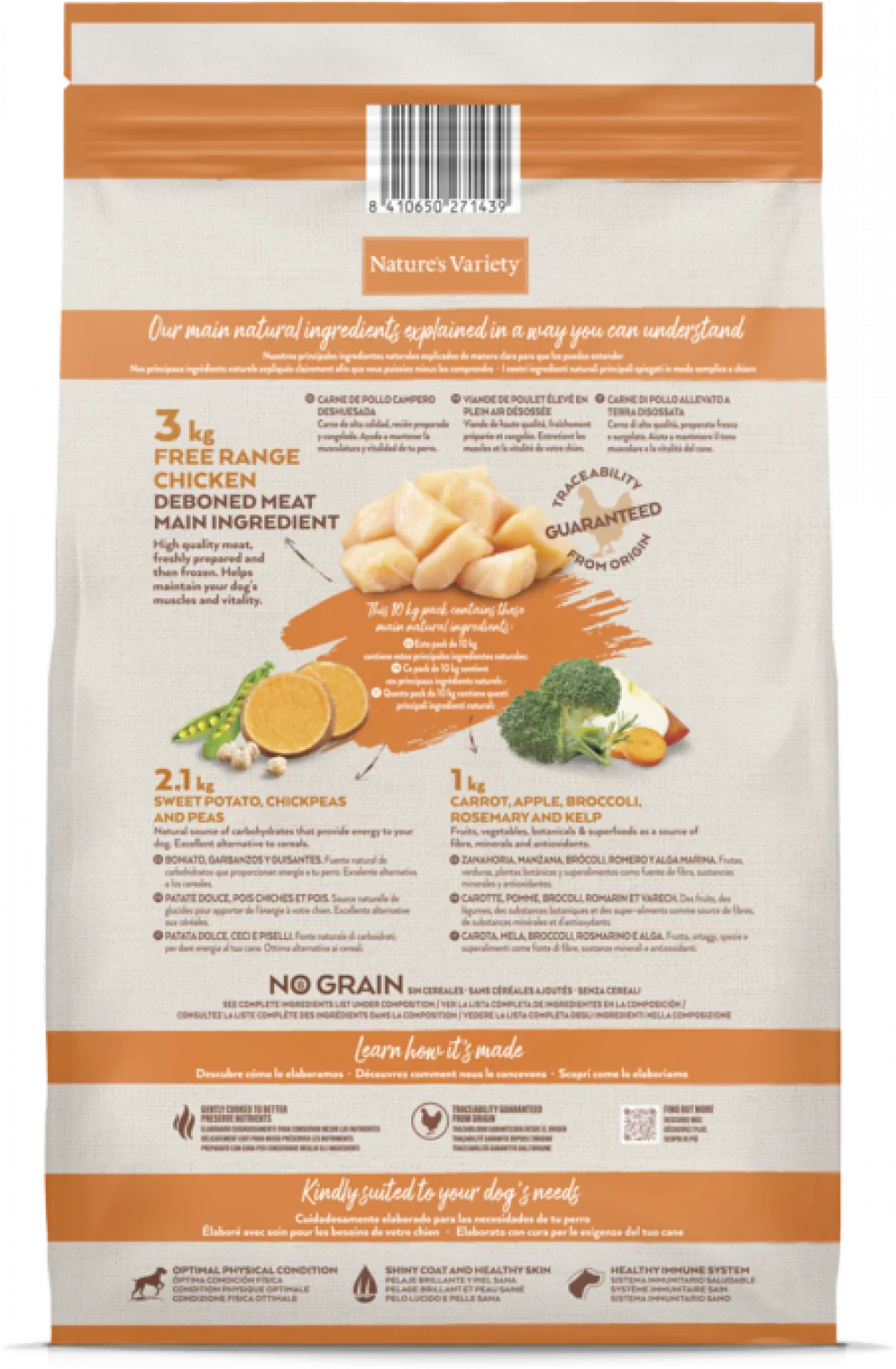 Nature's Variety Selected Free Range Chicken Medium/Maxi Adult Dry Dog Food 10Kg