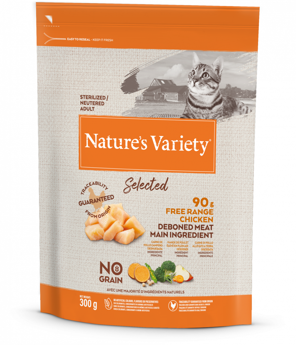 Nature's Variety Selected Free Range Chicken Adult Dry Cat Food 300g