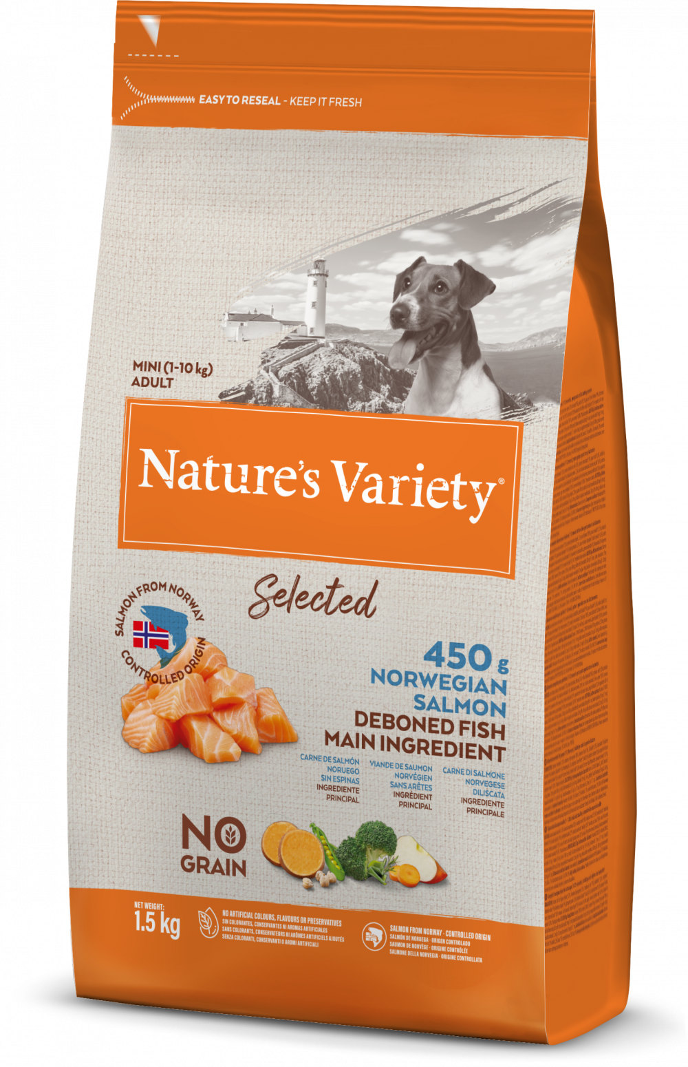 Nature's Variety Selected Norwegian Salmon Mini Adult Dry Dog Food 1.5kg
