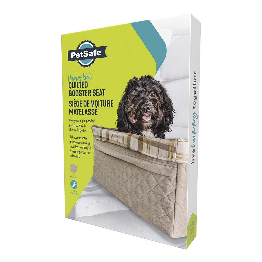 Petsafe Happy Ride Quilted Booster Seat Tan