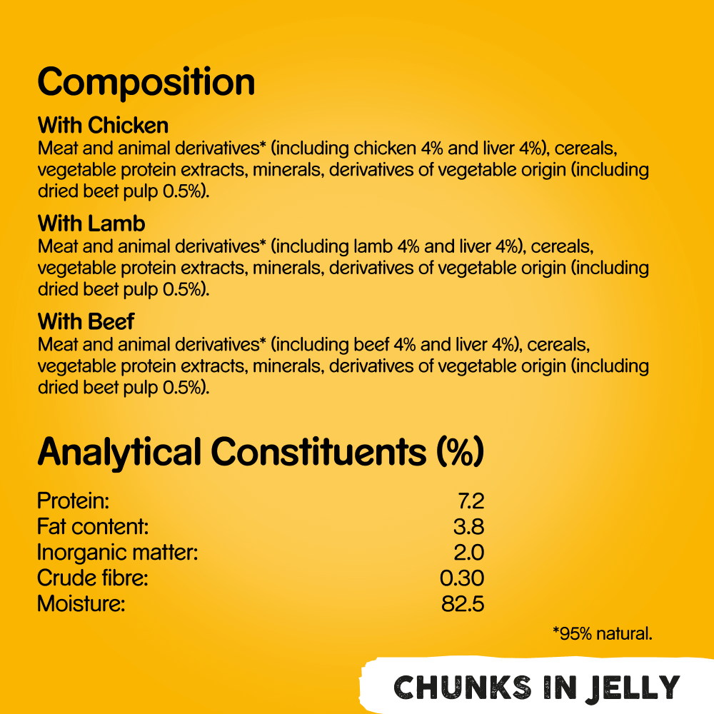 Pedigree Chunks in Jelly Mixed Selection Adult Wet Dog Food 12 x 385g