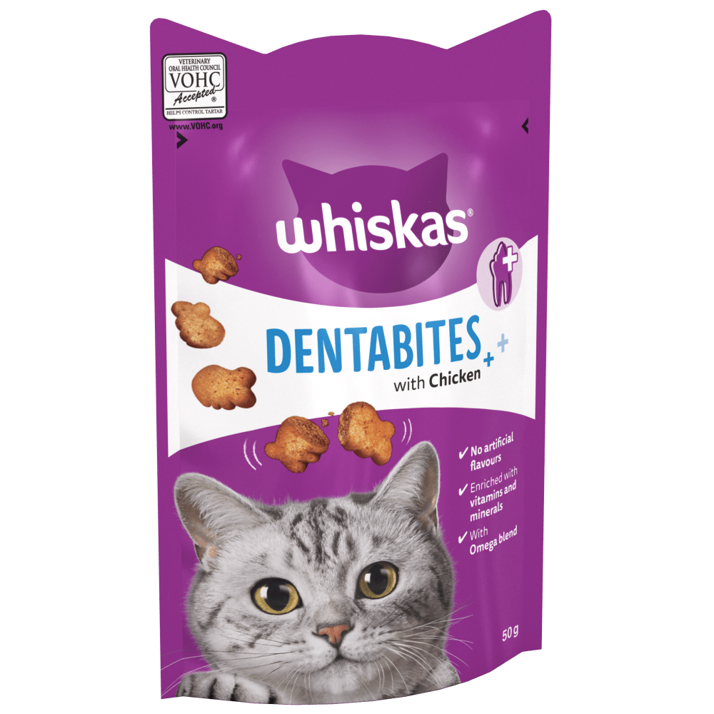 Whiskas Dentabites with Chicken Adult Cat Dental Treats 50g