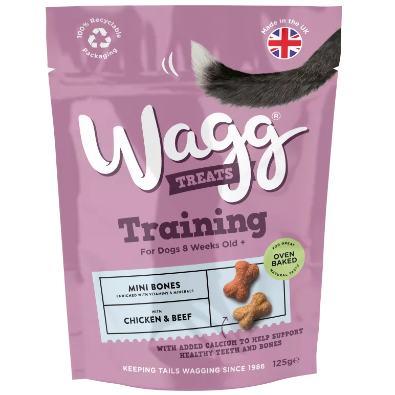 Wagg Training Mini Bones with Chicken & Beef Dog Treats 125g