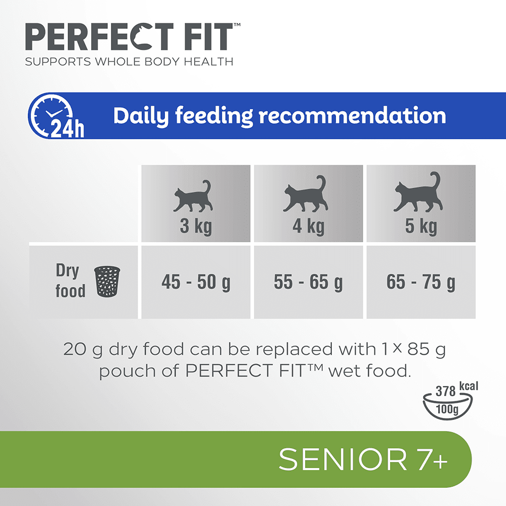 Perfect Fit Senior 7+ with Chicken Dry Cat Food 7kg