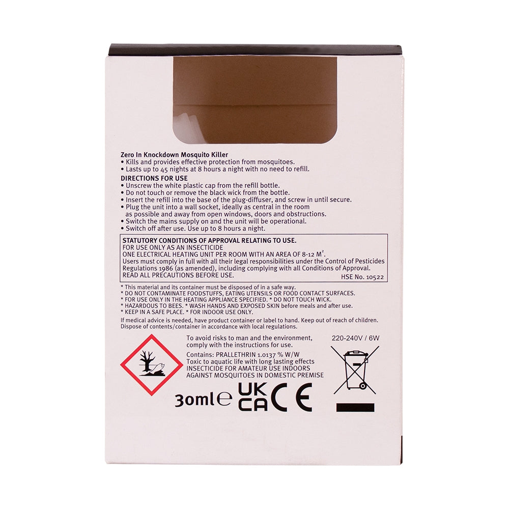 Zero In Knockdown Plug-In Mosquito Killer 45 Nights