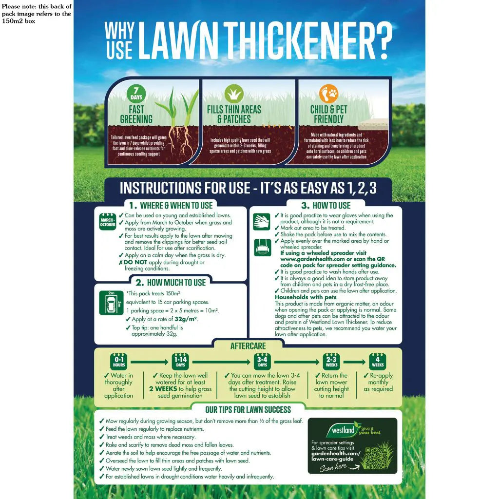 Westland Lawn Thickener Feed & Seed 150m² 4.8kg