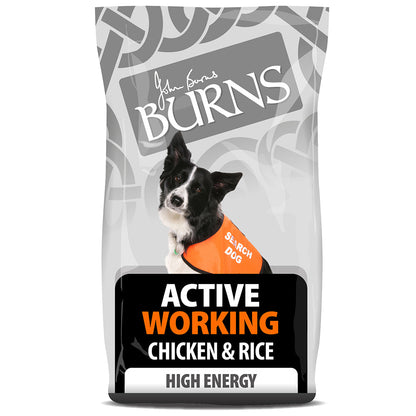 [Clearance Sale] Burns Active Working Chicken and Rice Dry Dog Food 12kg