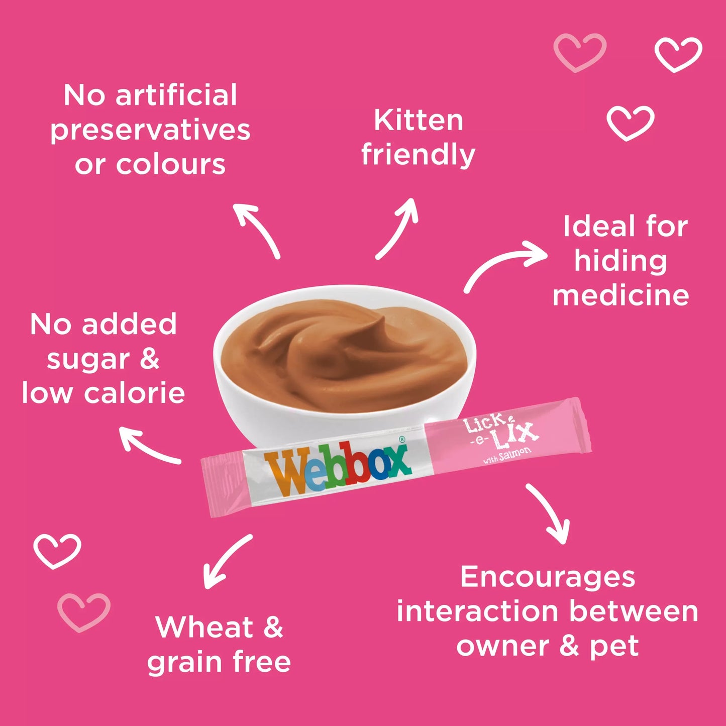Webbox Cooling Range Webbox Lick e Lix Salmon Cat Treats 5 x 15g