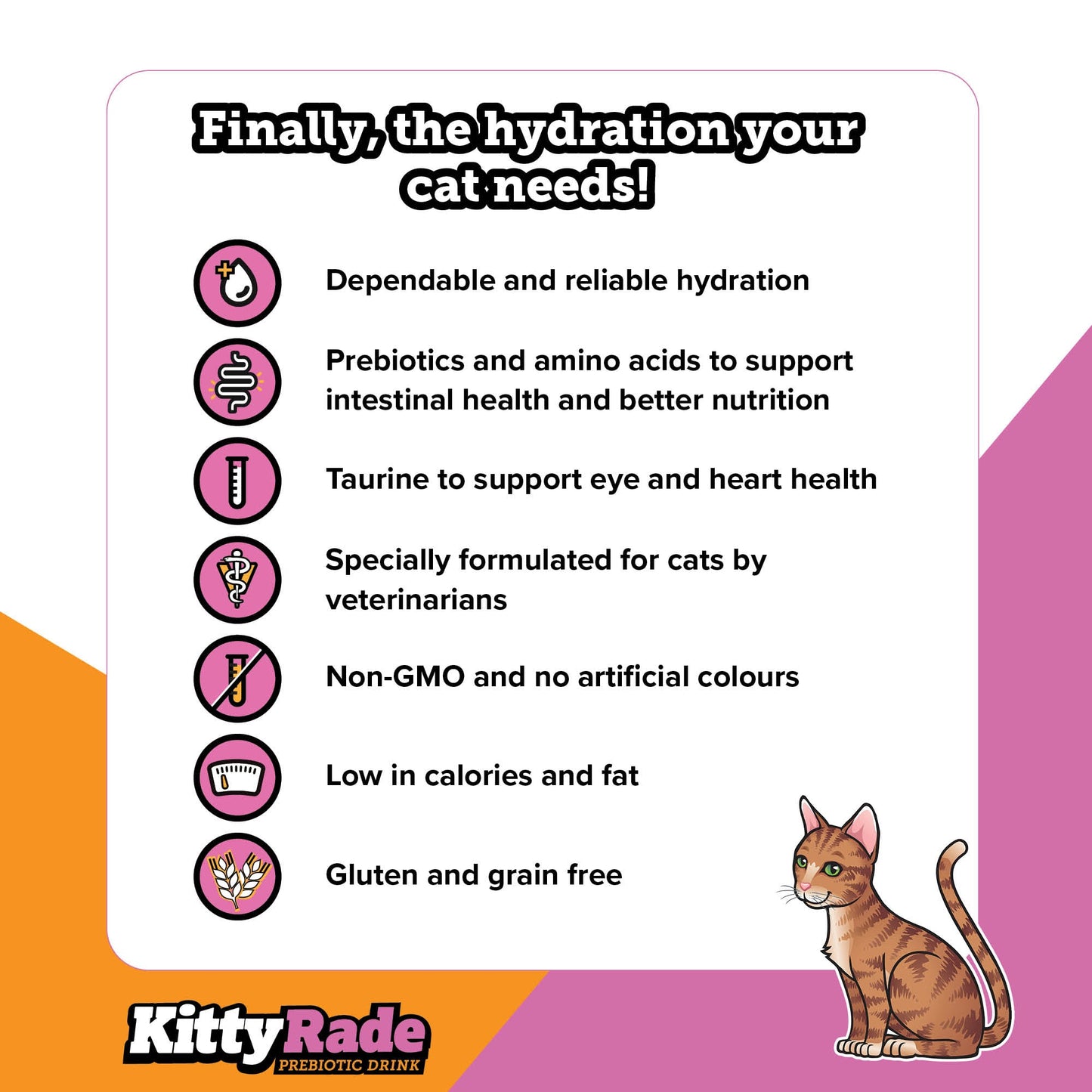 KittyRade Prebiotic Drink that Reliable Hydration in Cats 250ml