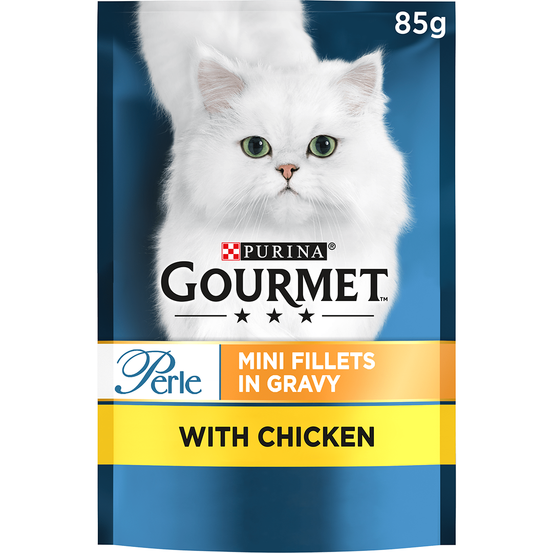 Gourmet Adult Perle Mini Fillets in Gravy Chicken Wet Cat Food