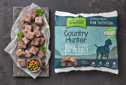 Natures Menu Raw Dog Food Country Hunter Nuggets Duck 1kg