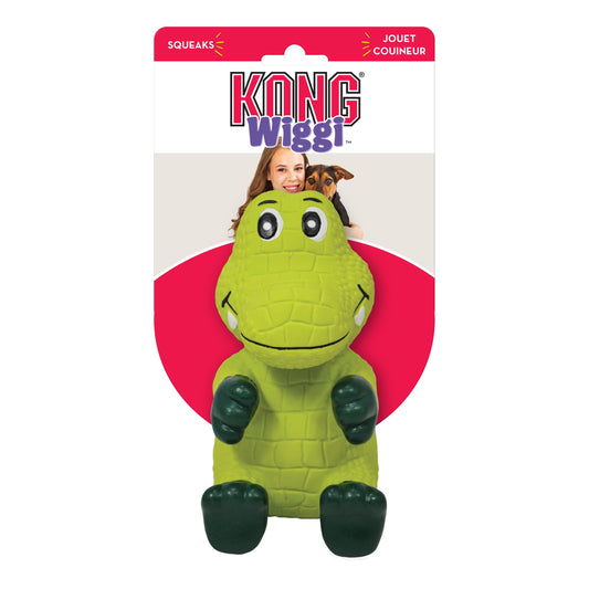 KONG Wiggi Alligator Dog Toy Large