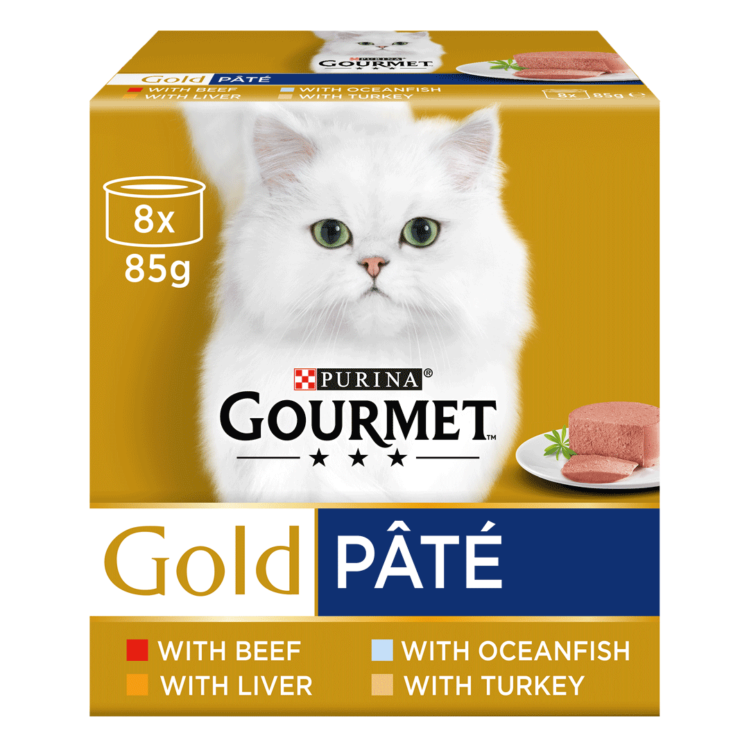 Gourmet Adult Gold Pate Recipes Wet Cat Food 8 x 85g