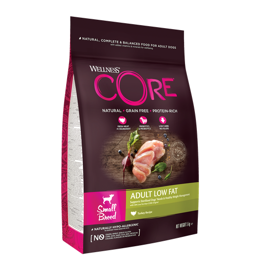Wellness CORE Small Breed Adult Low Fat Turkey Dry Dog Food 5kg