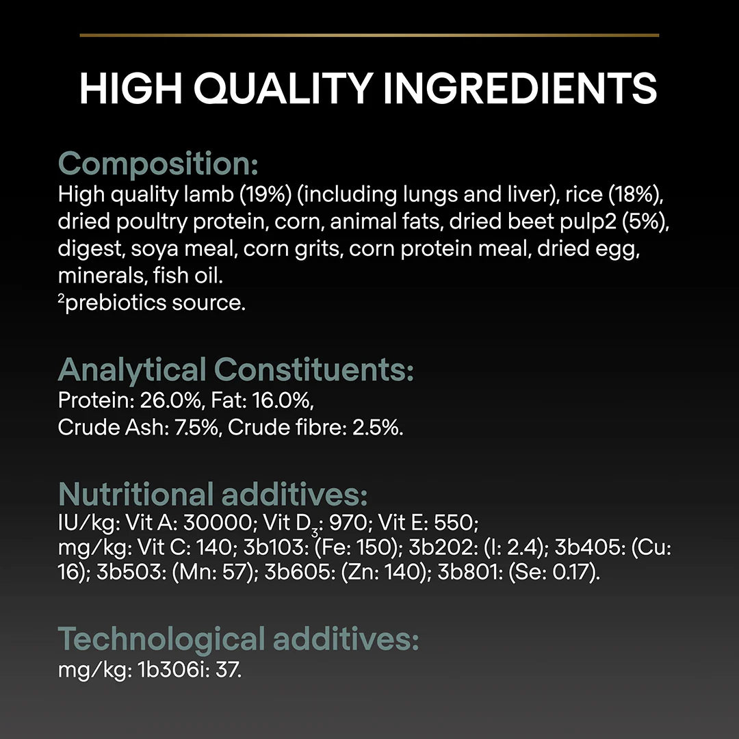 Pro Plan Adult Medium Sensitive Digestion Lamb Dry Dog Food