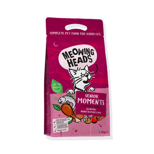 Meowing Heads Senior Moments Dry Cat Food 1.5kg