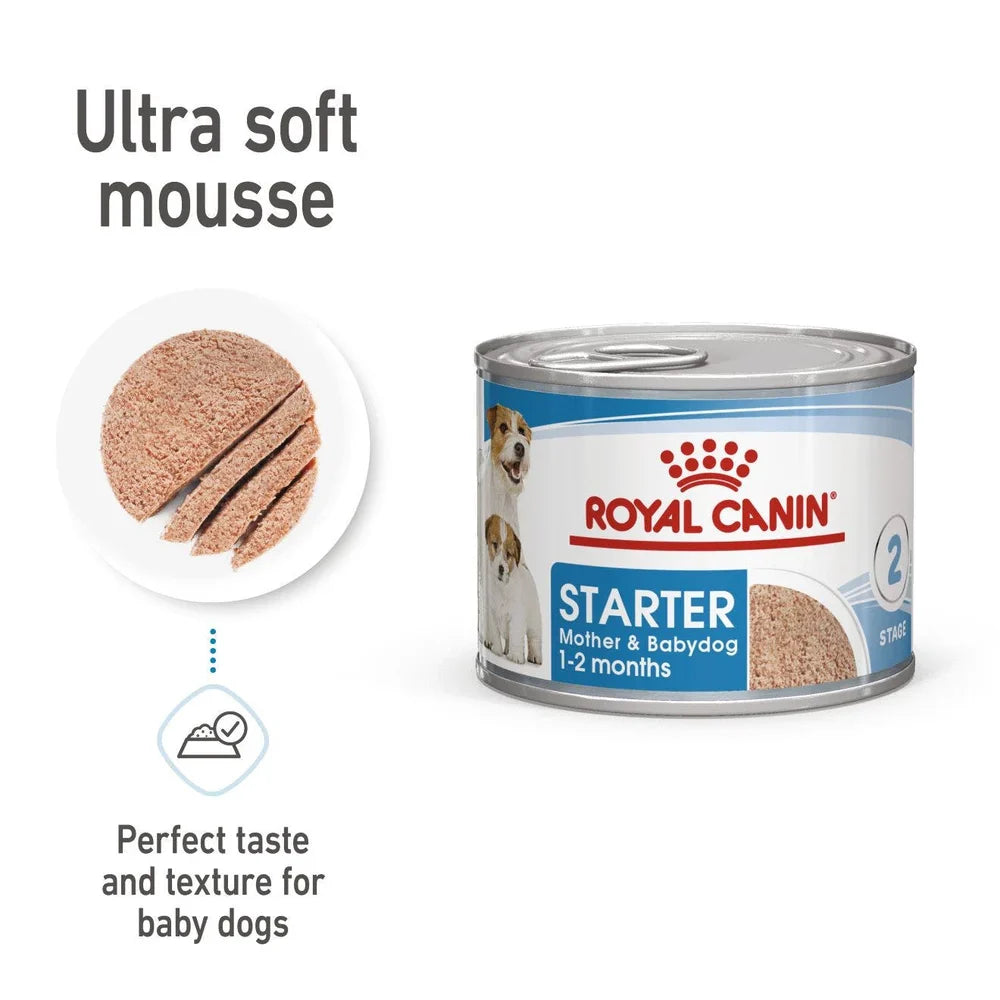 Royal Canin Mother & Babydog Starter Ultra Soft Mousse Wet Dog Food 195g