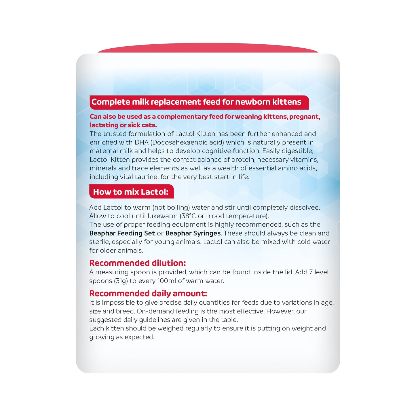 Beaphar Lactol Milk Replacer for Kittens