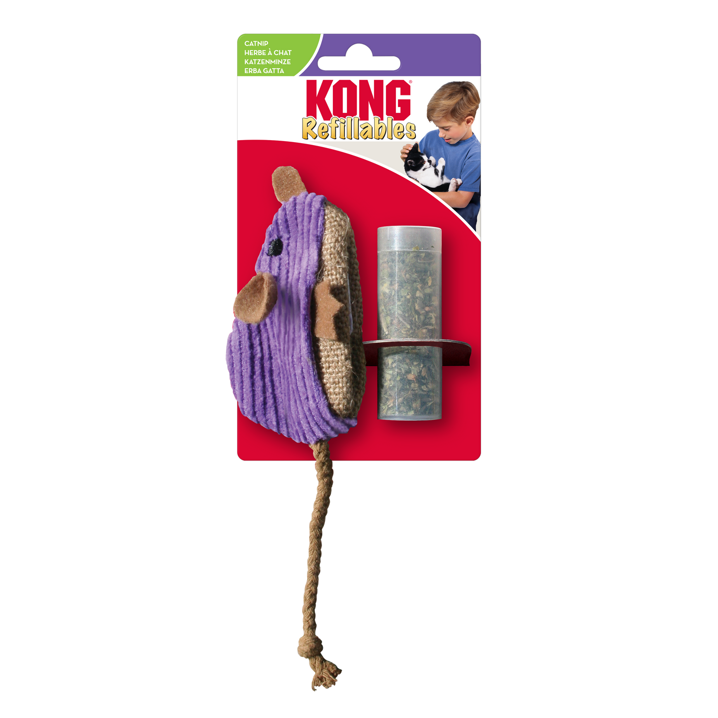 KONG Refillables Corduroy Mouse