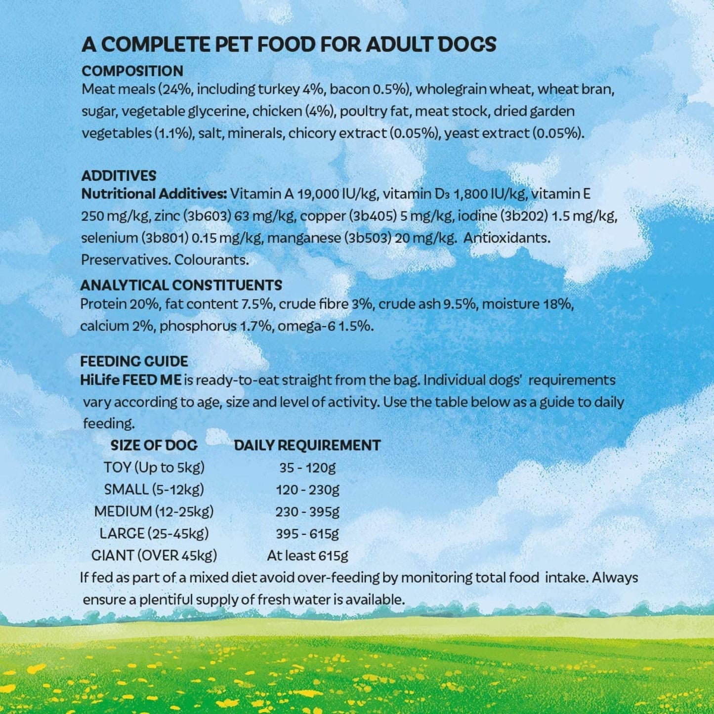 HiLife Feed Me with Turkey and Chicken Flavoured with Bacon and Vegetables Dry Dog Food