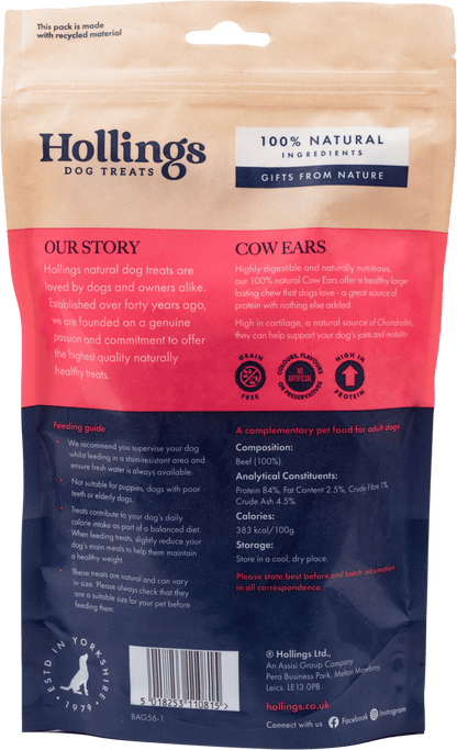 Hollings Cow Ears 50 Pack