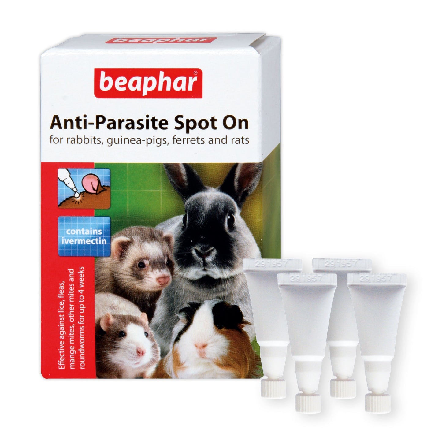 Beaphar Anti Parasite Spot On for Small Animals (weighing >300g) 4 pipettes