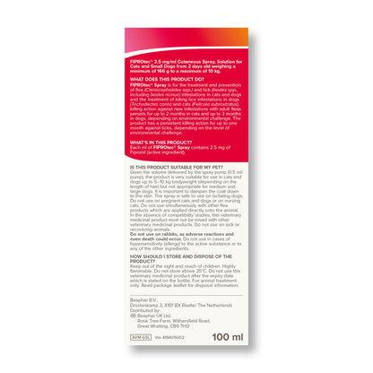 Beaphar FIPROtec Flea & Tick Spray for Kittens and Puppies 100ml