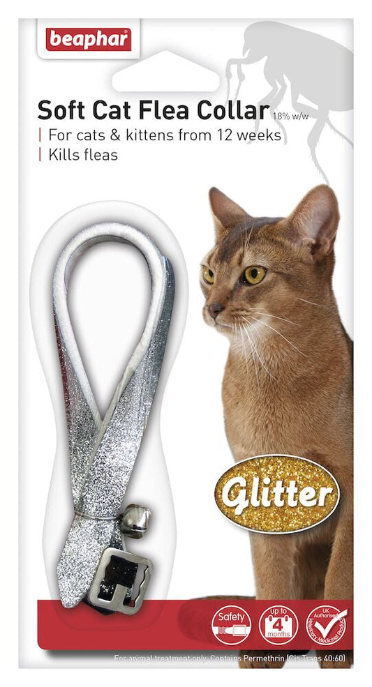Beaphar Soft Glitter Flea Collar for Cats 30cm