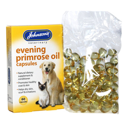 Johnsons Evening Primrose Oil Capsules for Dogs & Cats 60 capsules