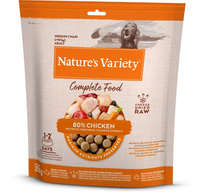 Nature's Variety Complete Freeze Dried Food Chicken For Adult Medium/Maxi Dog 250g
