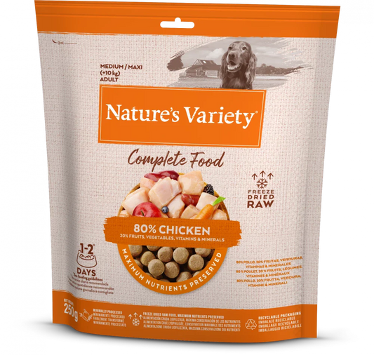 Nature's Variety Complete Freeze Dried Food Chicken For Adult Medium/Maxi Dog 250g