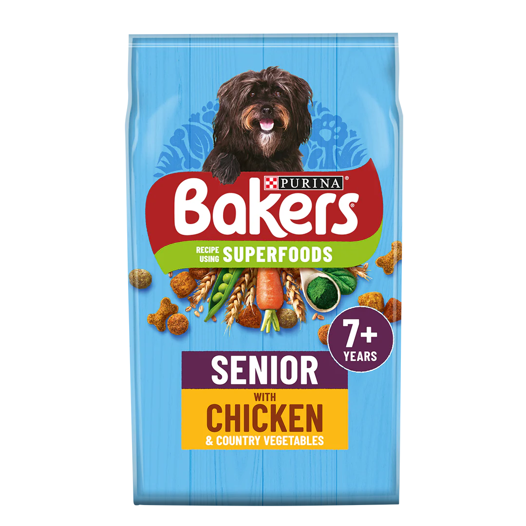 Bakers Senior 7+ Chicken with Vegetables Dry Dog Food