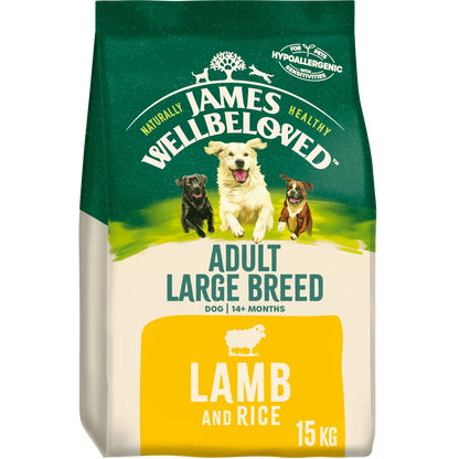 James Wellbeloved Adult Large Breed Lamb & Rice Dry Dog Food 15kg