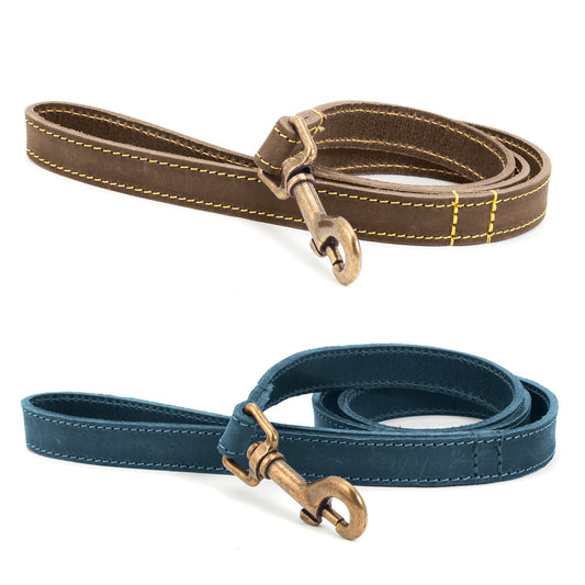 Ancol Timberwolf Leather Dog Lead