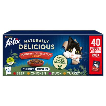 Felix Adult Naturally Delicious Countryside Selection in Jelly Wet Cat Food