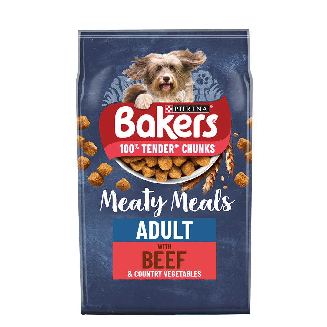 Bakers Adult Meaty Meals with Beef Dry Dog Food