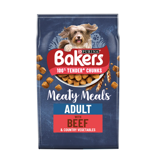 Bakers Adult Meaty Meals with Beef Dry Dog Food