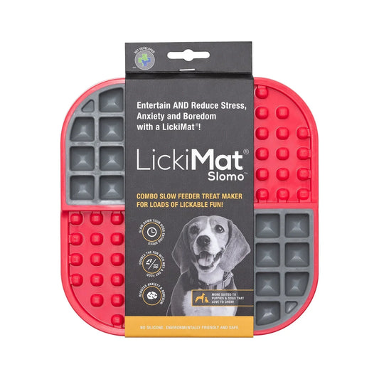 Lickimat Slomo Mat Red 20x20 cm