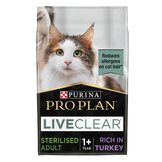 Pro Plan Allergen Reducing Sterilised Liveclear Turkey Dry Cat Food