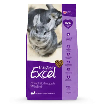 Burgess Excel Chinchilla Nuggets with Mint Food 1.5kg