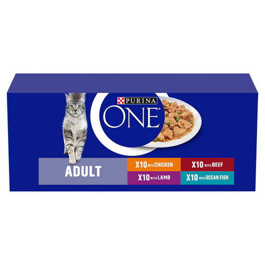 Purina One Adult Mini Fillets Mixed Selection in Gravy Wet Cat Food 40 x 85g