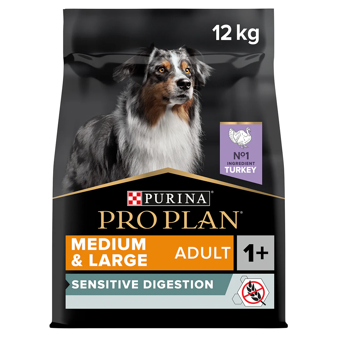 Pro Plan Adult Medium and Large Grain Free Sensitive Digestion Turkey Dry Dog Food 12kg